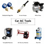 Different Car AC Tools Available for Rent