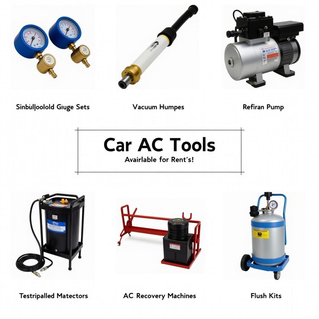 Different Car AC Tools Available for Rent