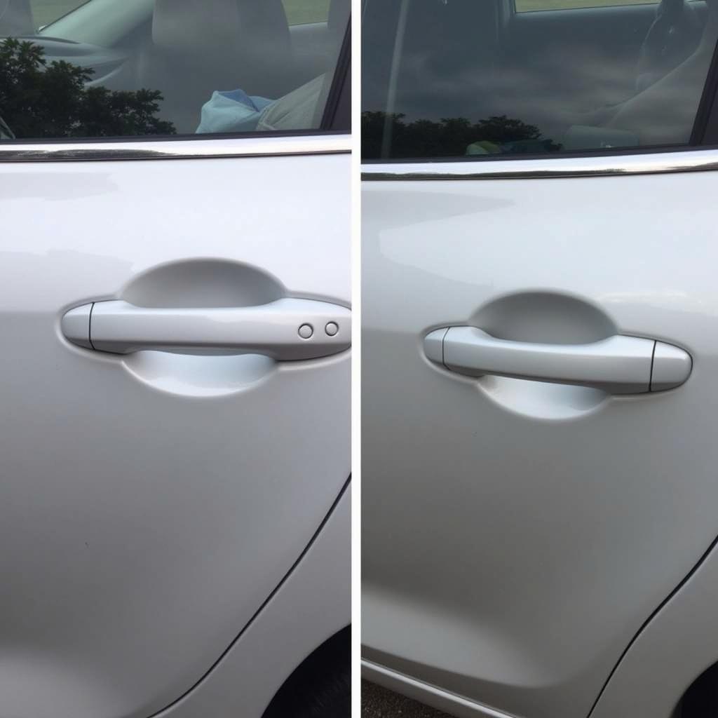 Car After Dent Repair Using Specialized Tools