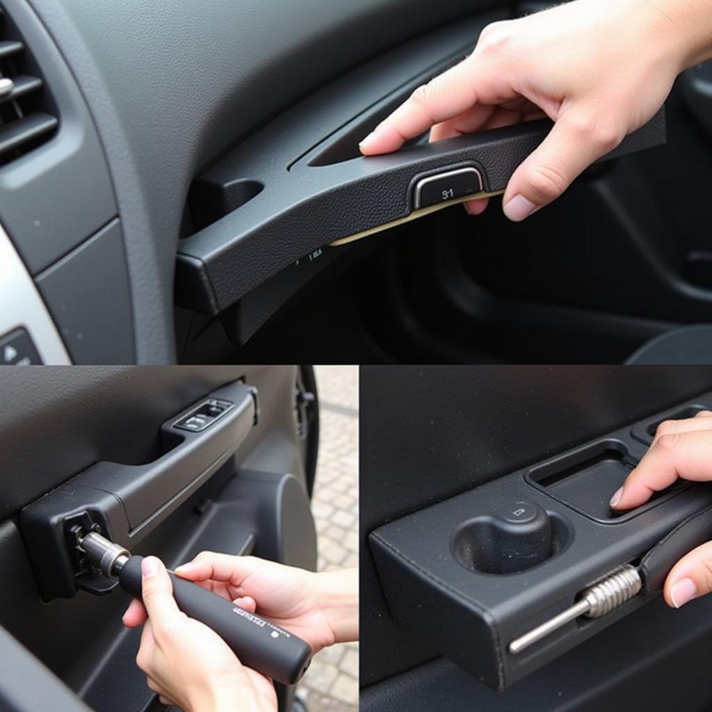 Car Audio Dashboard Door Panel Removal Tools Kit in Action