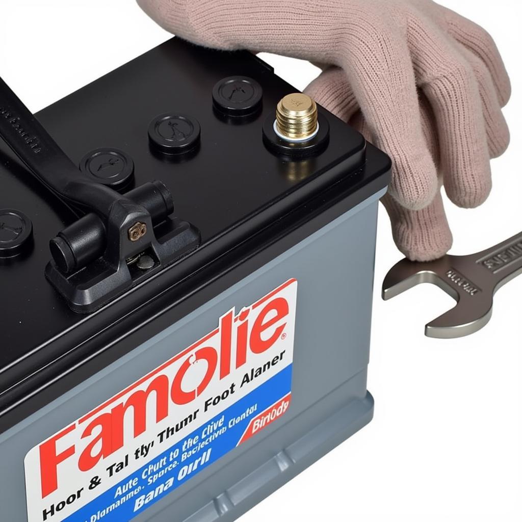 Car Battery Removal Tools: Wrench, Gloves, and Terminal Cleaner