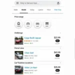 Car Buying Pricing Tool Android Interface