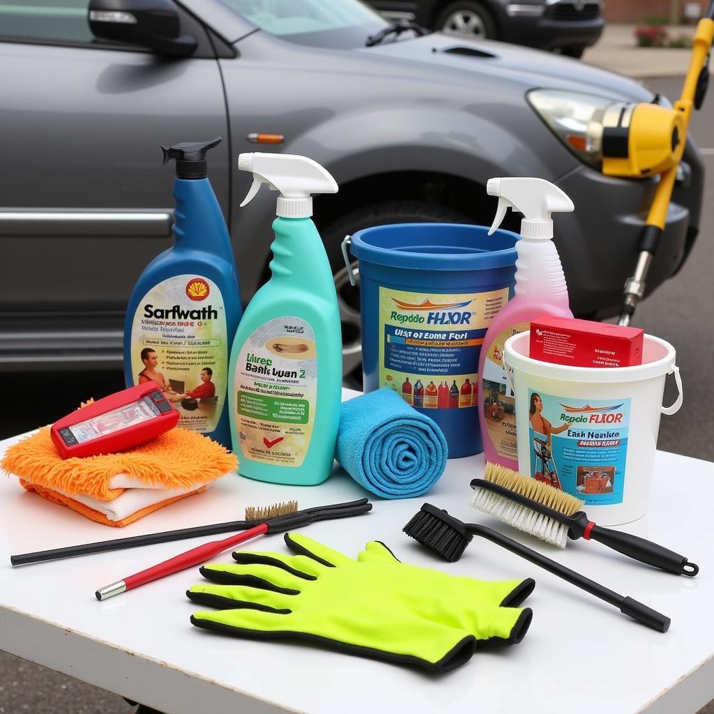 Selection of car cleaning tools available in NZ