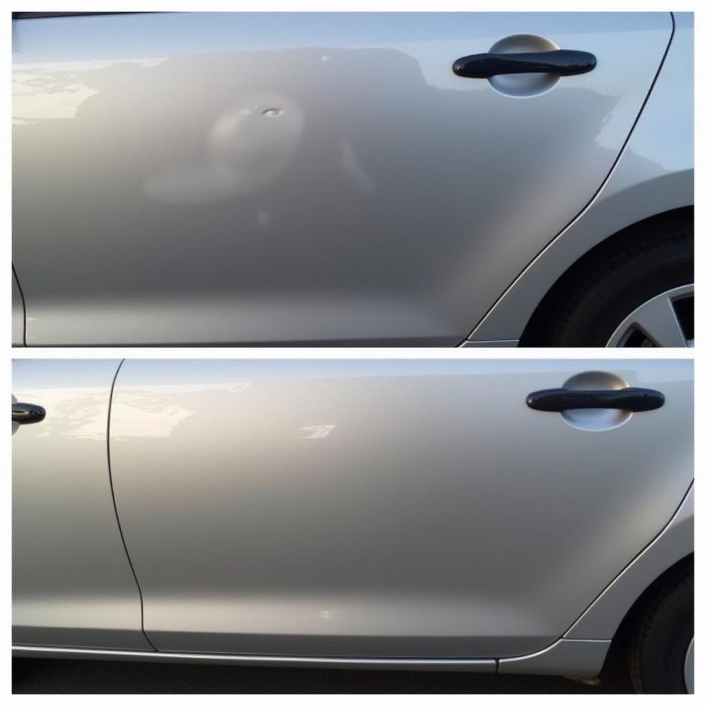 Before and After Car Dent Repair