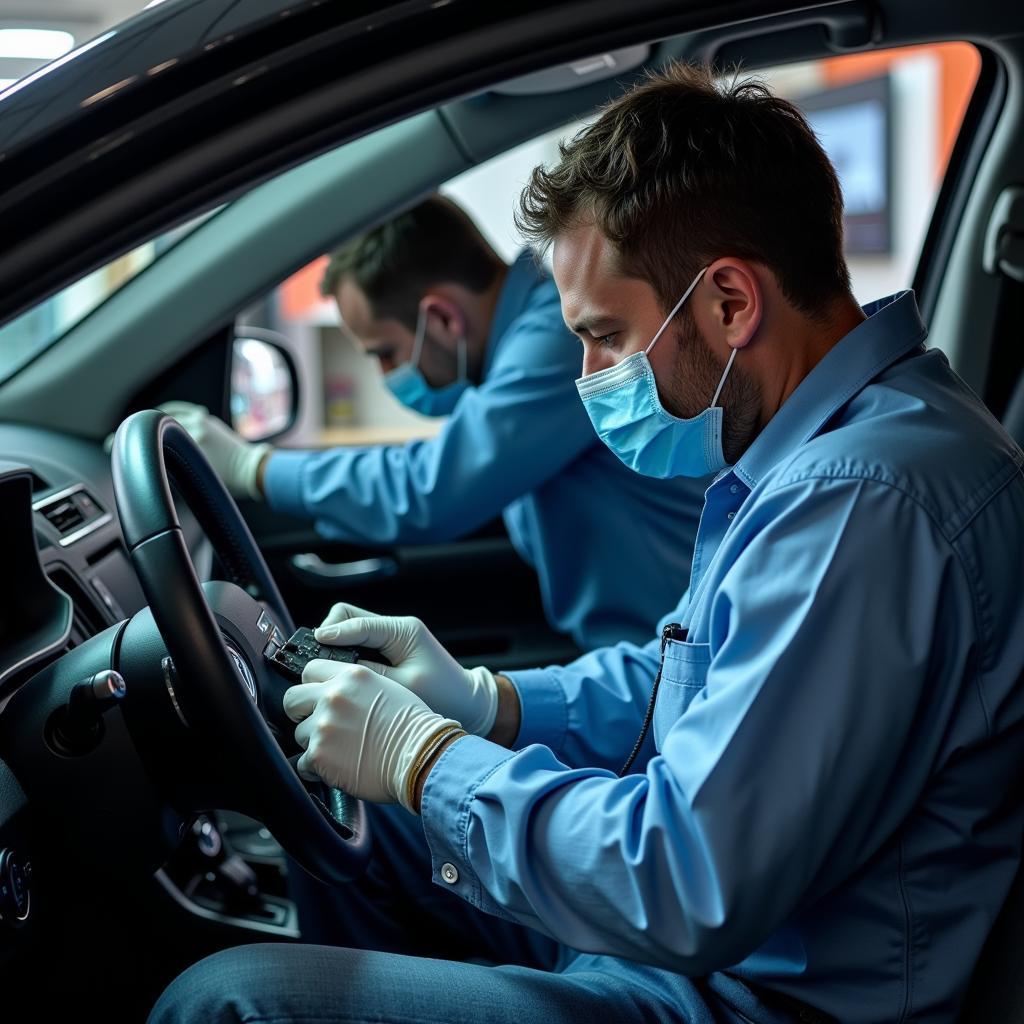 Forensic Experts Using Car Diagnostic Tools