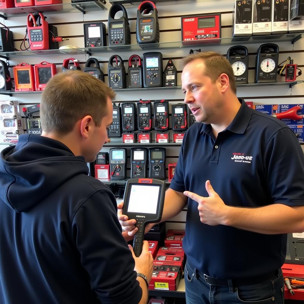 Car Diagnostic Tools in a Swansea Shop