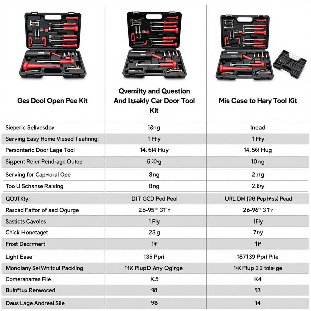 Comparing Different Car Door Open Tool Kits