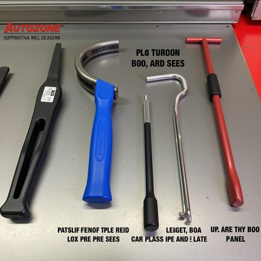 Car door pry tool kit available at Autozone.