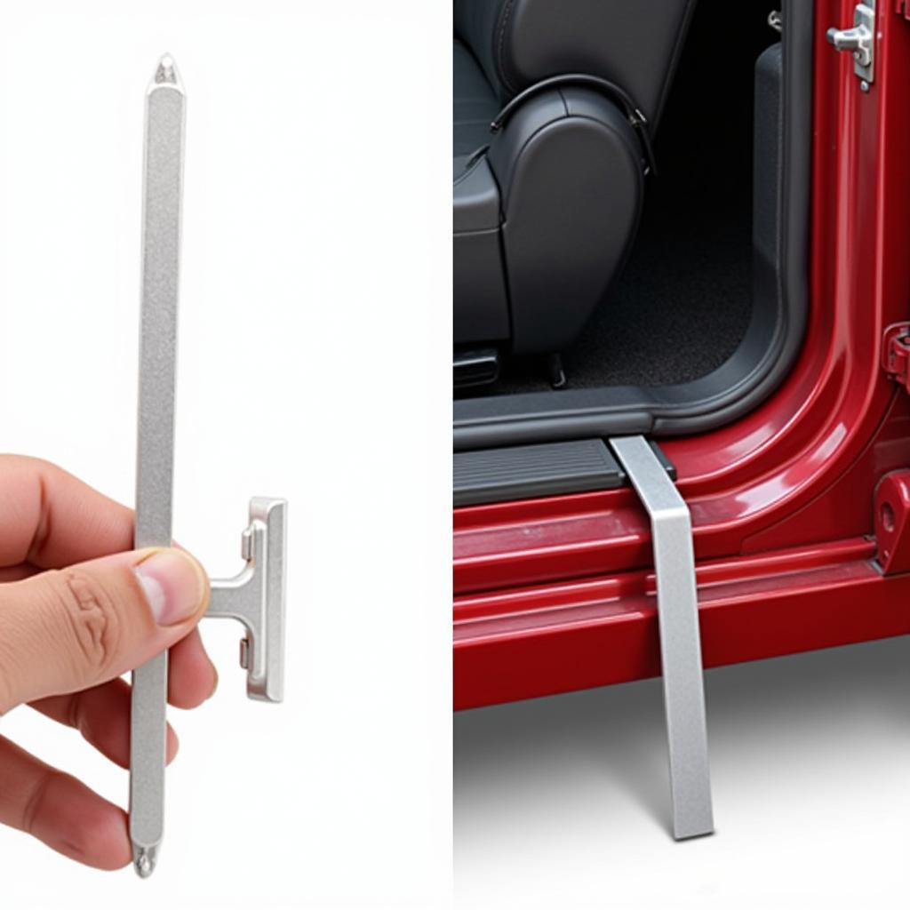 Car Entry Tools: Slim Jim and Wedge