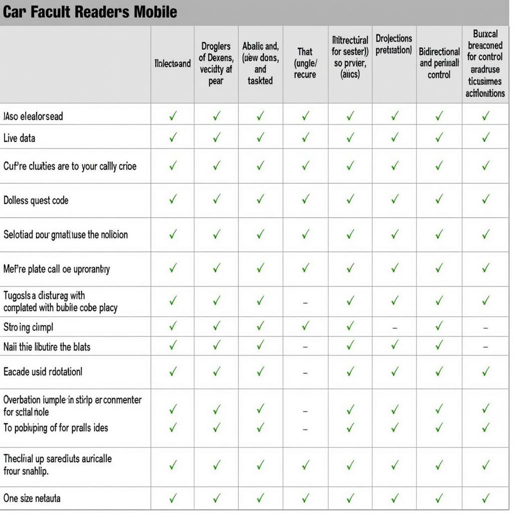 Comparing Car Fault Reader Features