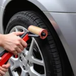 Car Fender Rolling Tool in Action