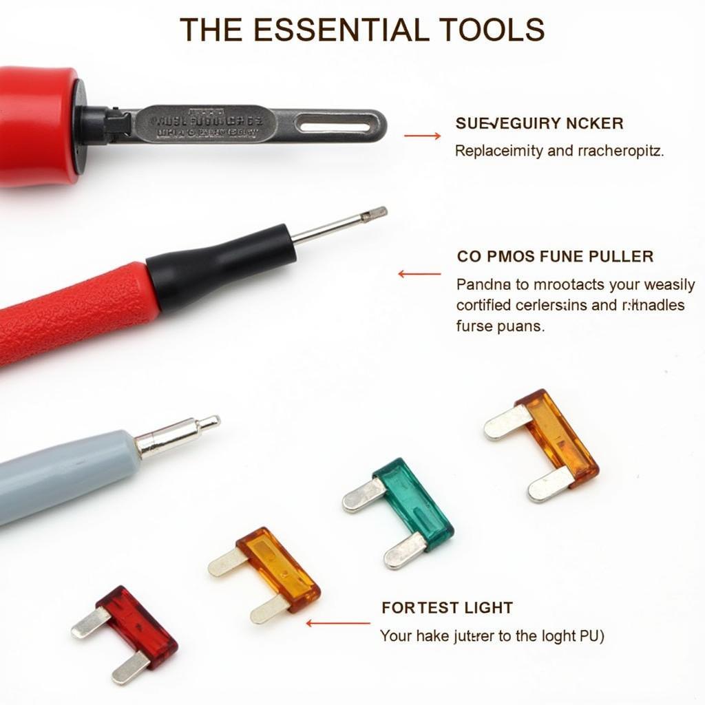 Car Fuse Replacement Tools: Fuse Puller, Test Light, and Replacement Fuses