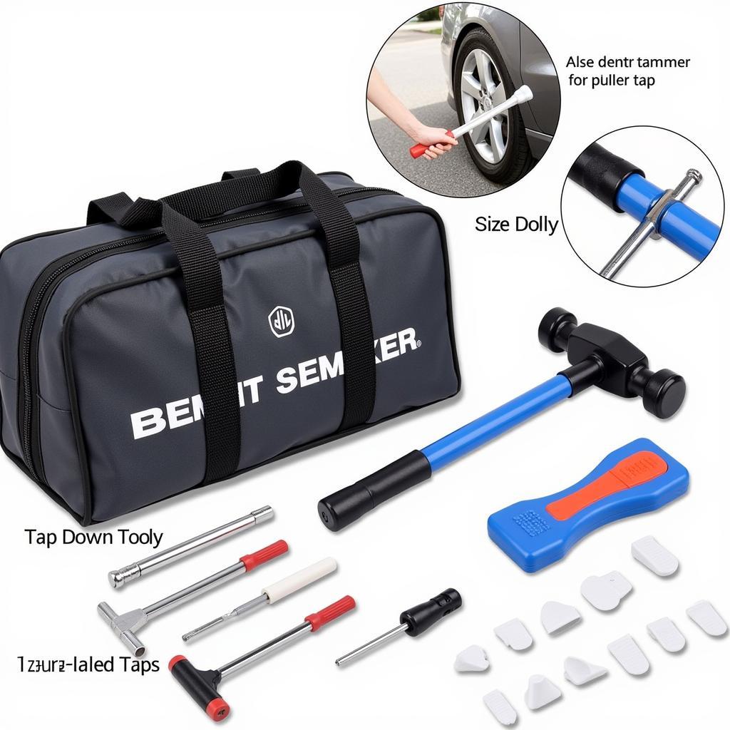 Car Hammer Dent Remover Kit with Various Tools and Accessories