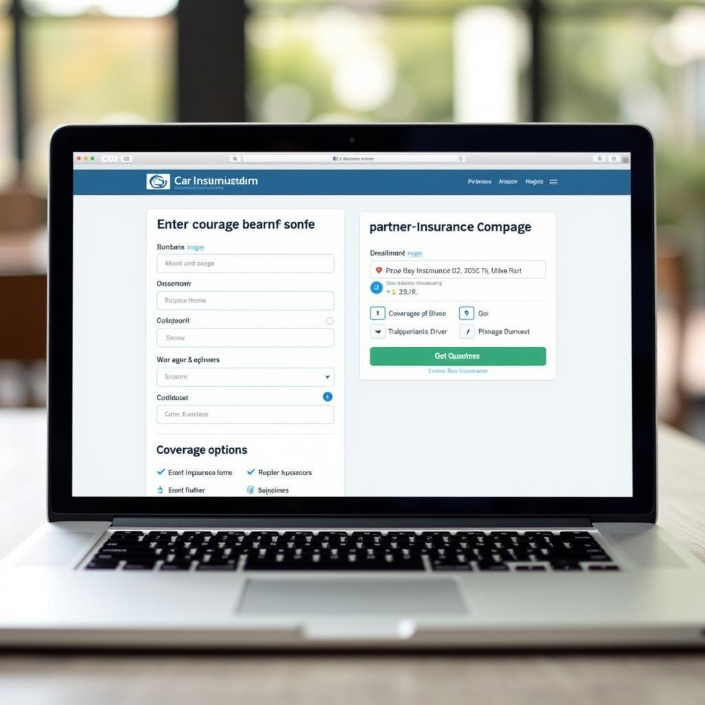 Car Insurance Shopping Tool Interface