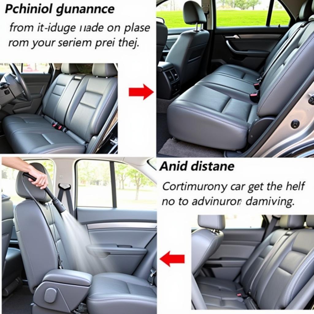 Cleaning a Car Interior with a High-Pressure Tool