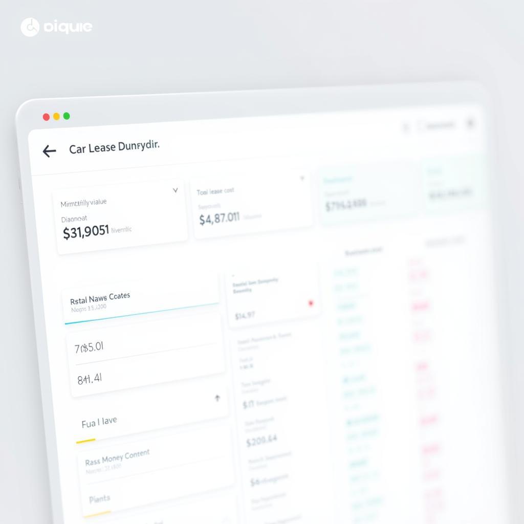 Car Lease Analysis Tool Dashboard