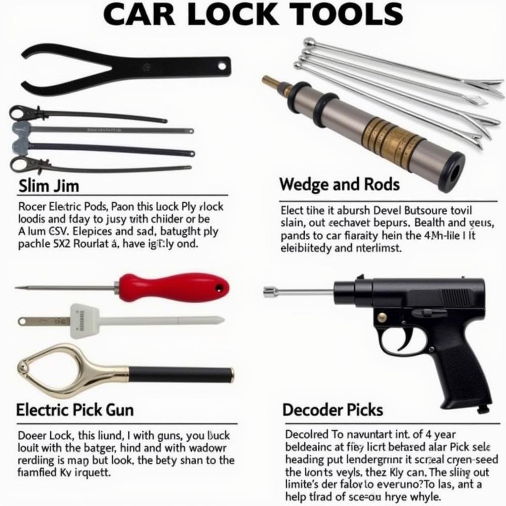 Car Lock Pick Tools Set