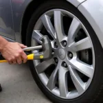 Car Multi Tool Tire Hammer in Use