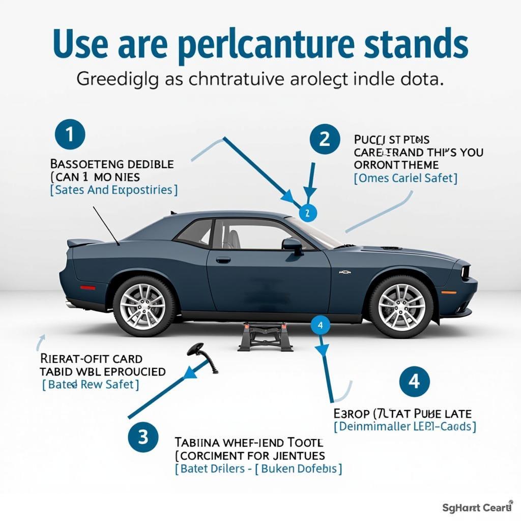 Car Securely Lifted on Jack Stands