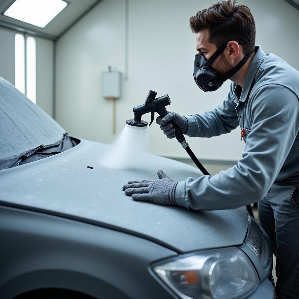 Car Painting Spray Gun Application