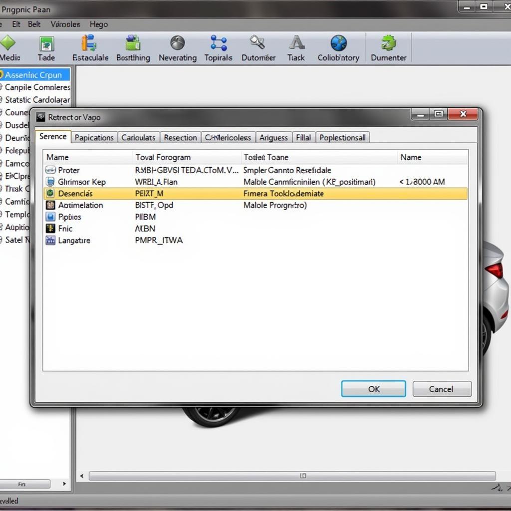 Car Programming Software Interface