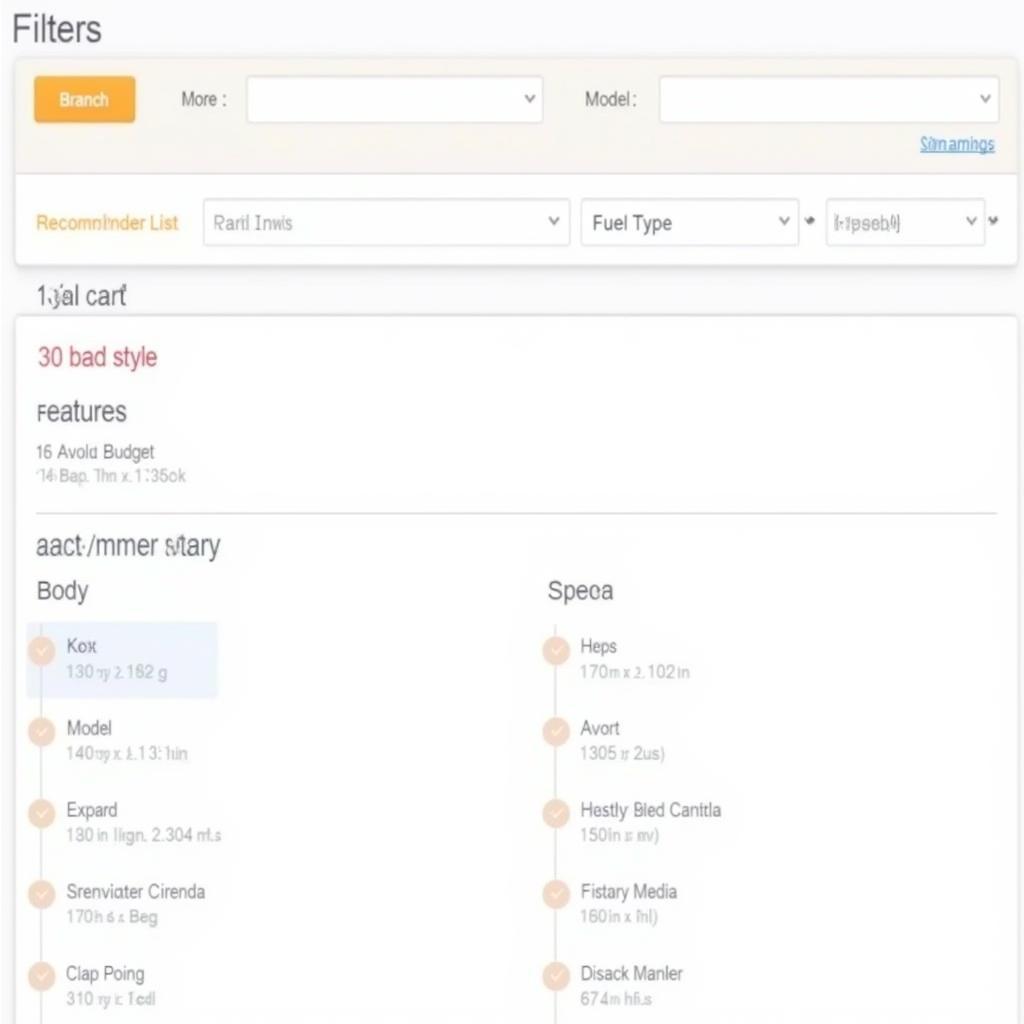 Car Recommender Tool Interface in India