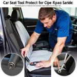 Car Seat Tool Protector in Use During Repair