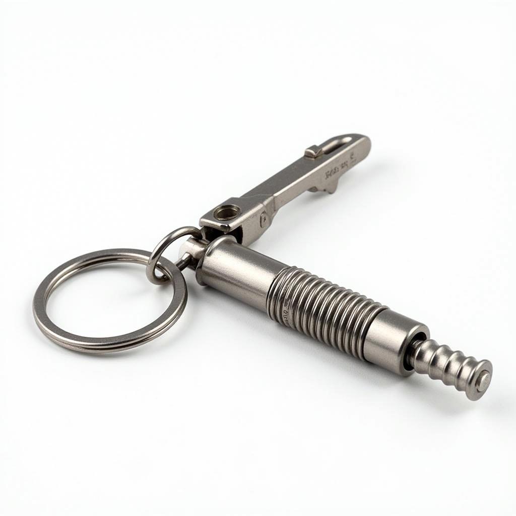 Car Spring Escape Tool On Keychain