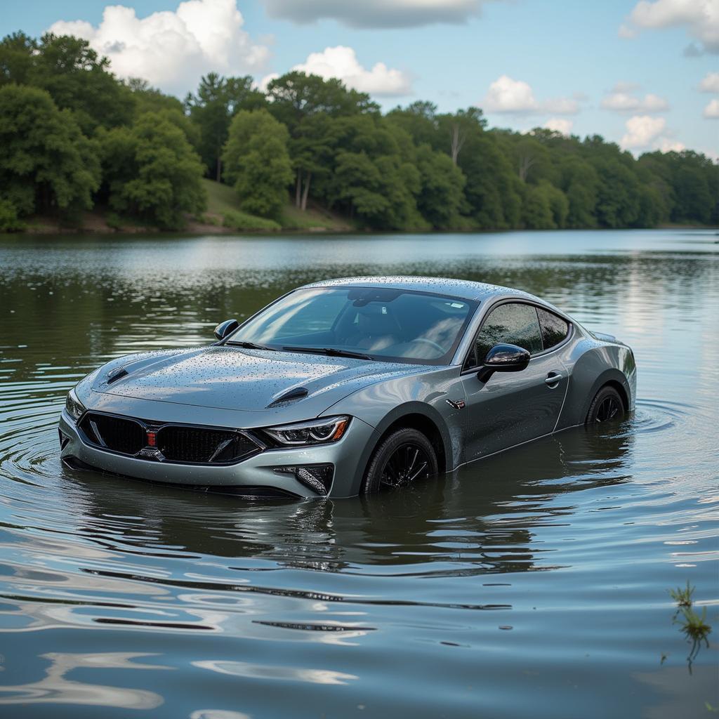 Car Submerged in Water, Escape Tool Needed