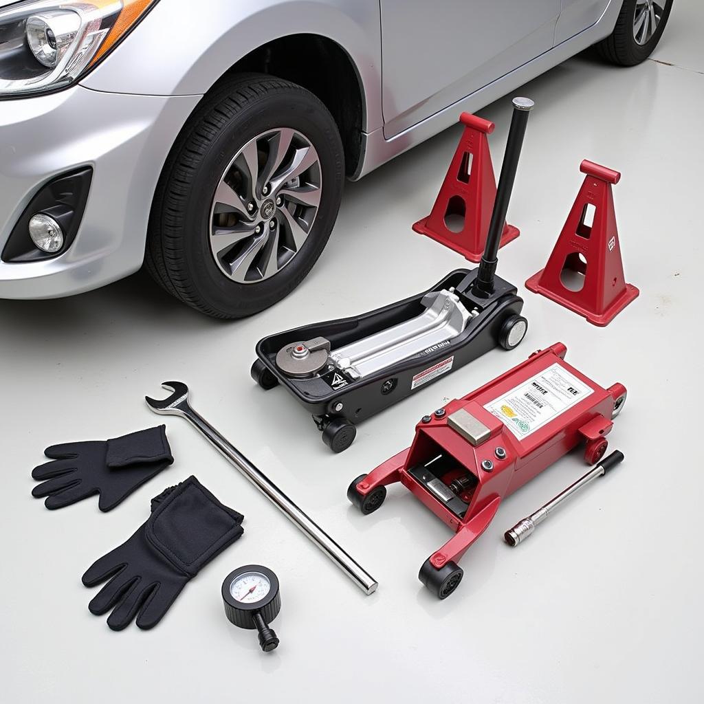 Essential Car Tire Changing Tools Kit