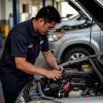 Mechanic Using Car Tools in the Philippines