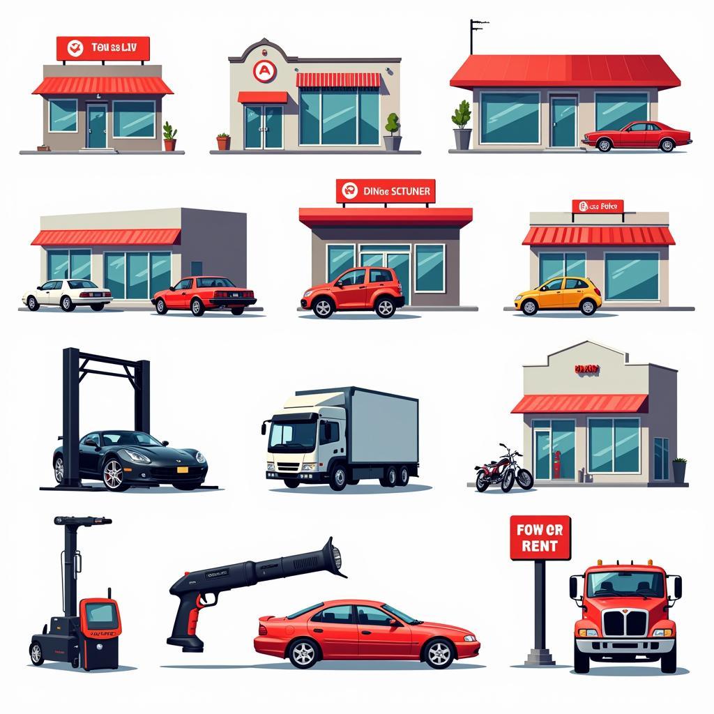 Car Tools Rental Store Options