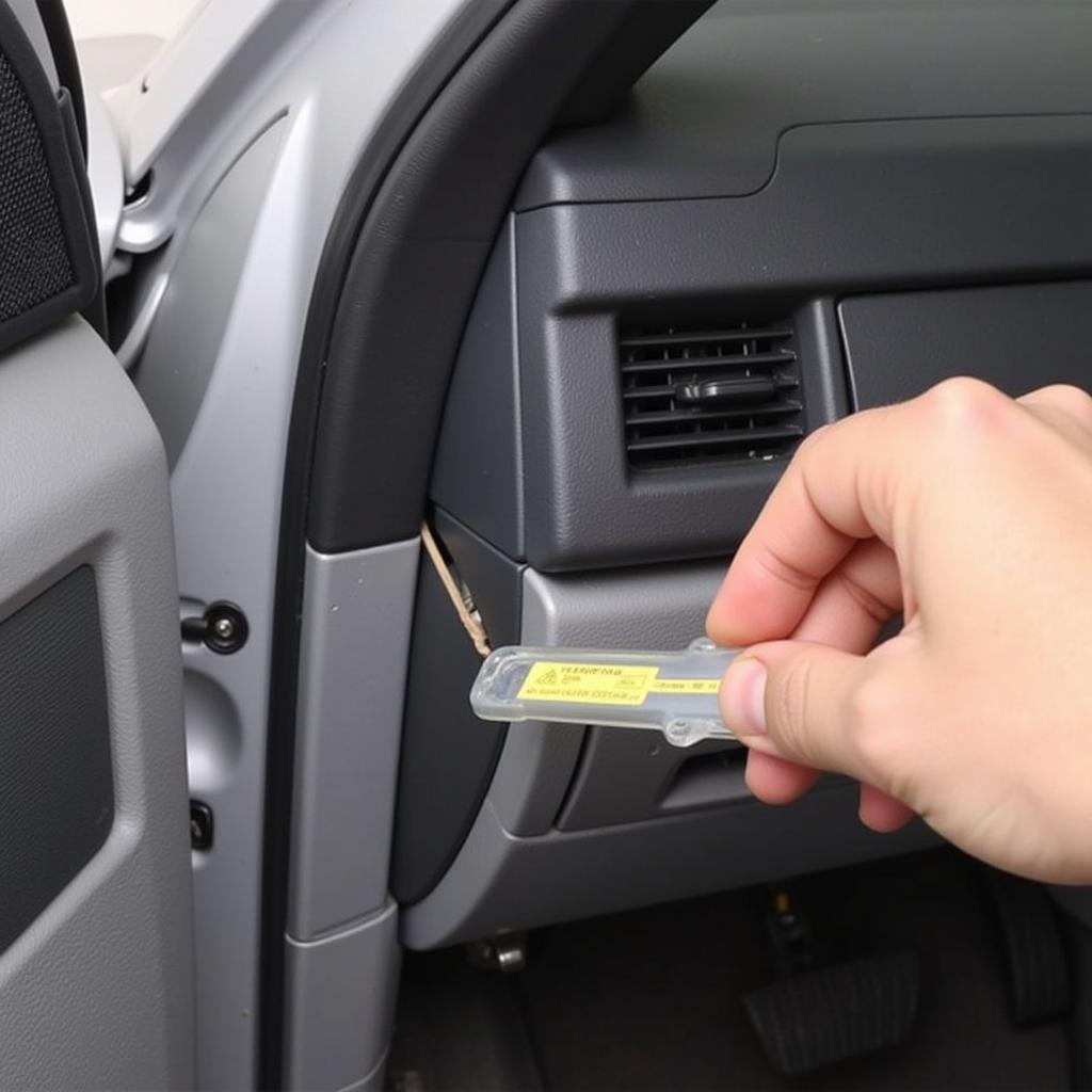 Car Trim Removal Process Using a Plastic Pry Tool