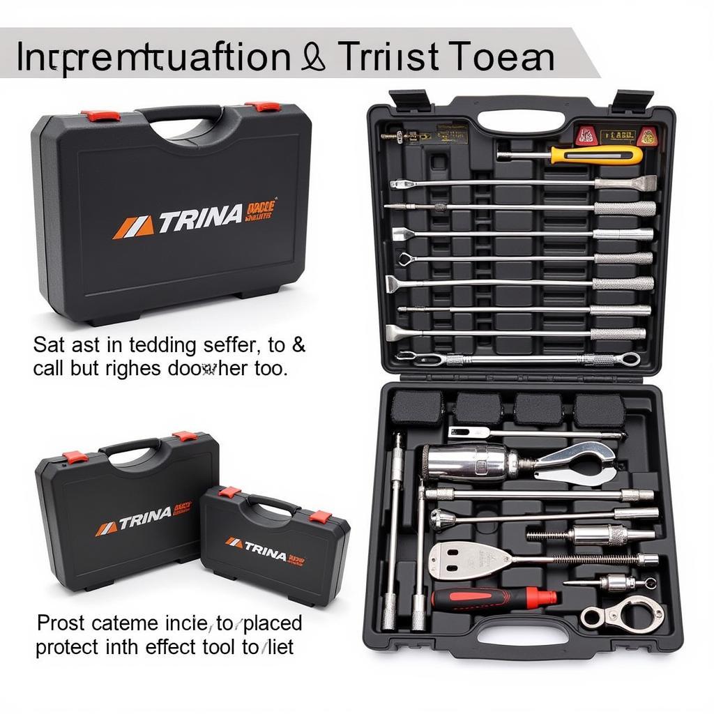 A car trim tool set neatly organized in a carrying case.