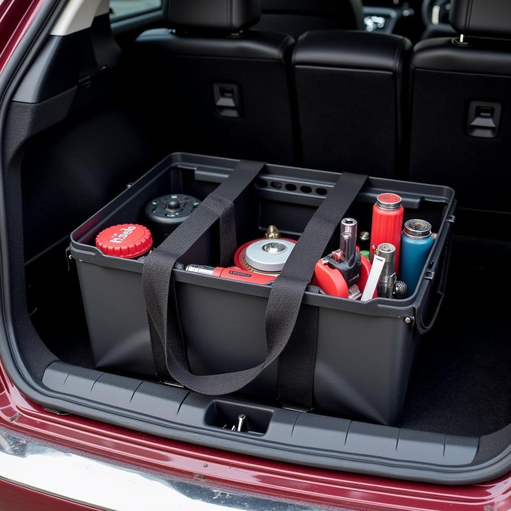 Car Trunk Tool Organization