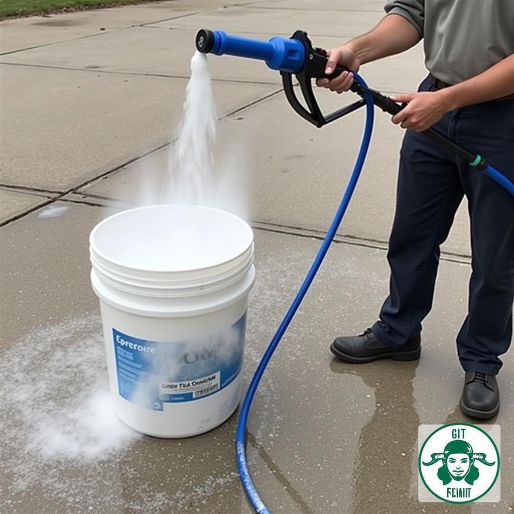 Car Wash Foam Cannon and Bucket Setup