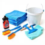 Car Wash Tools Kit: Essential supplies for a thorough car cleaning.