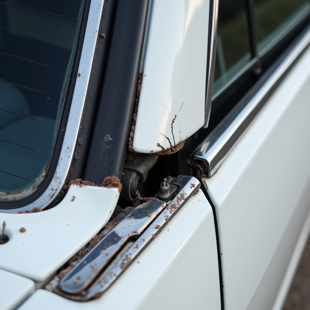 Car Window Molding Damage