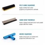 Variety of Car Wrapping Squeegees for Different Applications