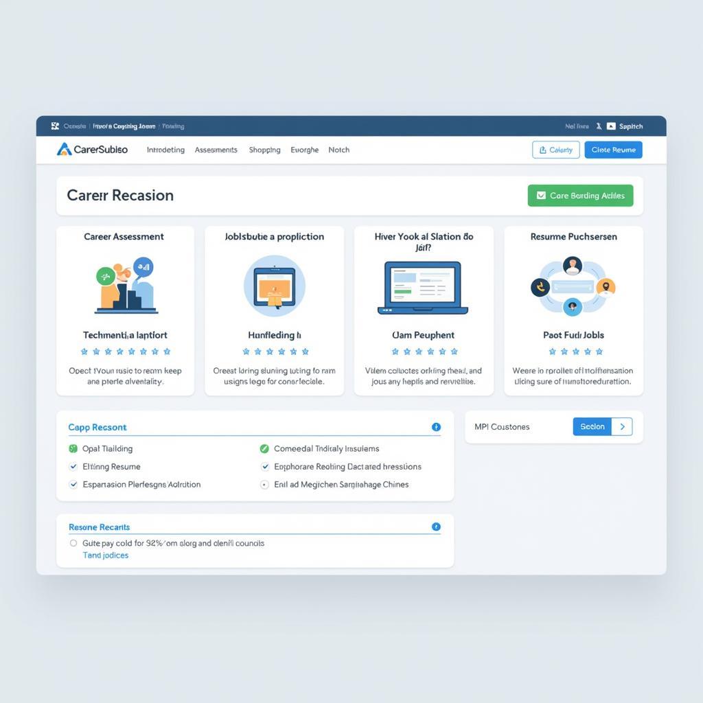 Modern Career Counseling Online Tools Interface