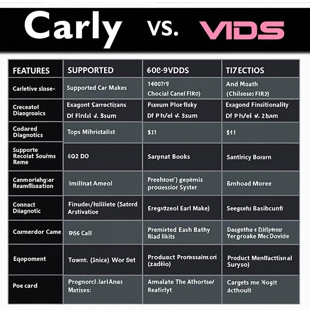 Carly vs. VAG-COM Software Comparison Table