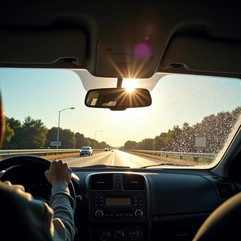 Clean car windows ensure safe driving by providing clear visibility.