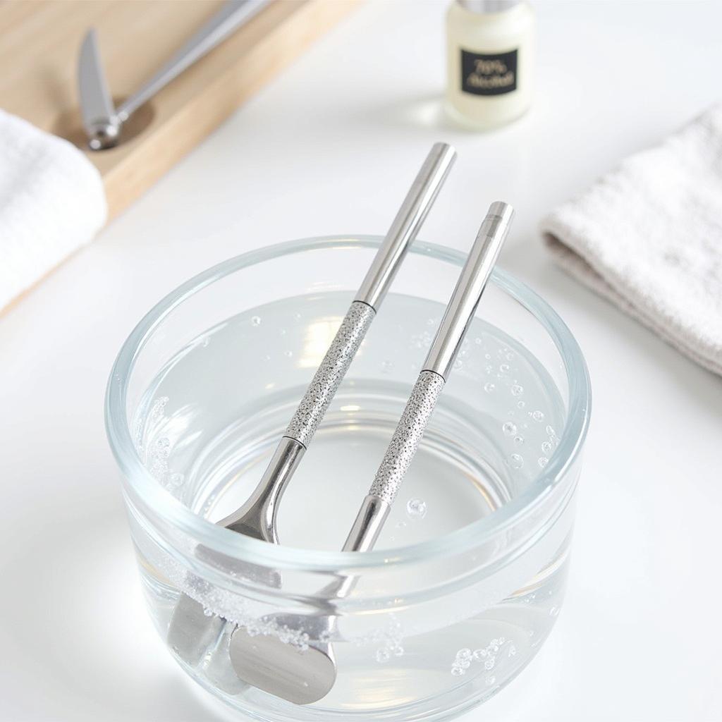 Sterilizing Blackhead Removal Tools with Alcohol