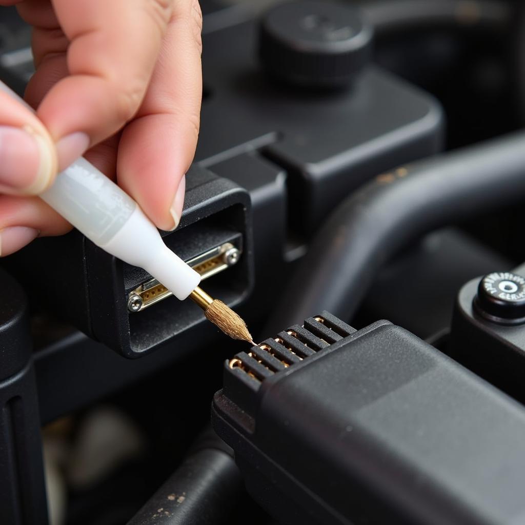 Cleaning a Diagnostic Tool Connector