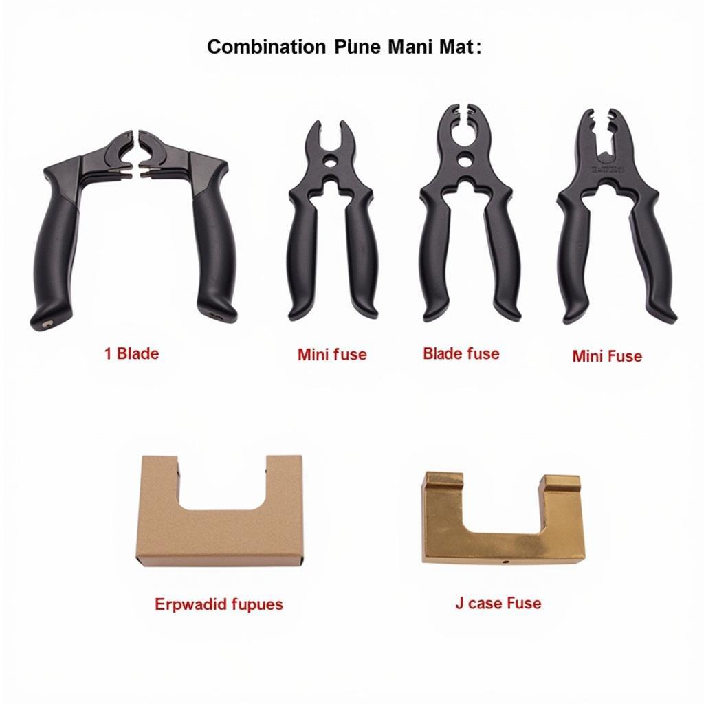 Combination Fuse Puller Tool Set for Various Fuse Types