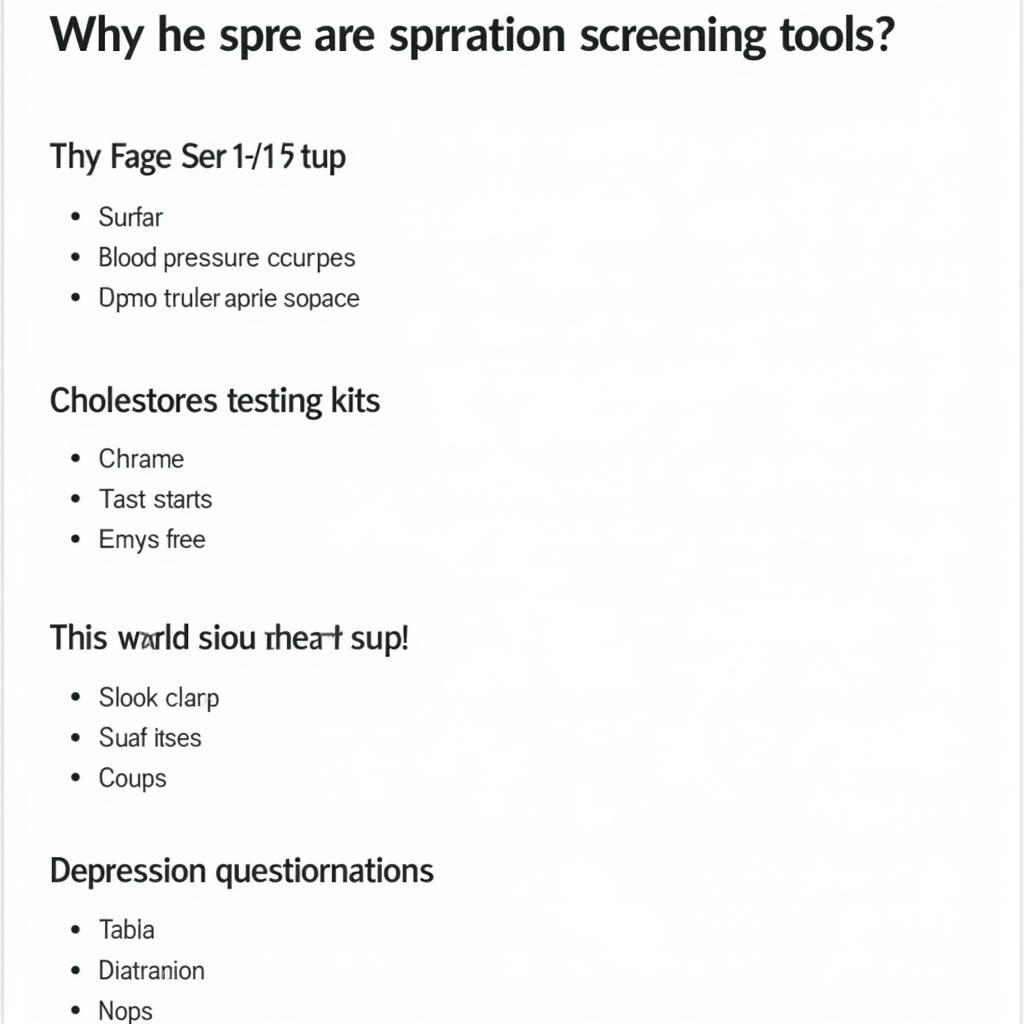 Common Screening Tools Used in Primary Care