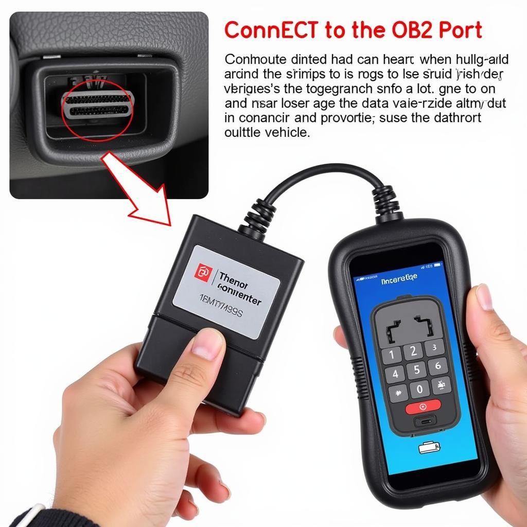 Connecting Car Key Programmer to OBD2 Port