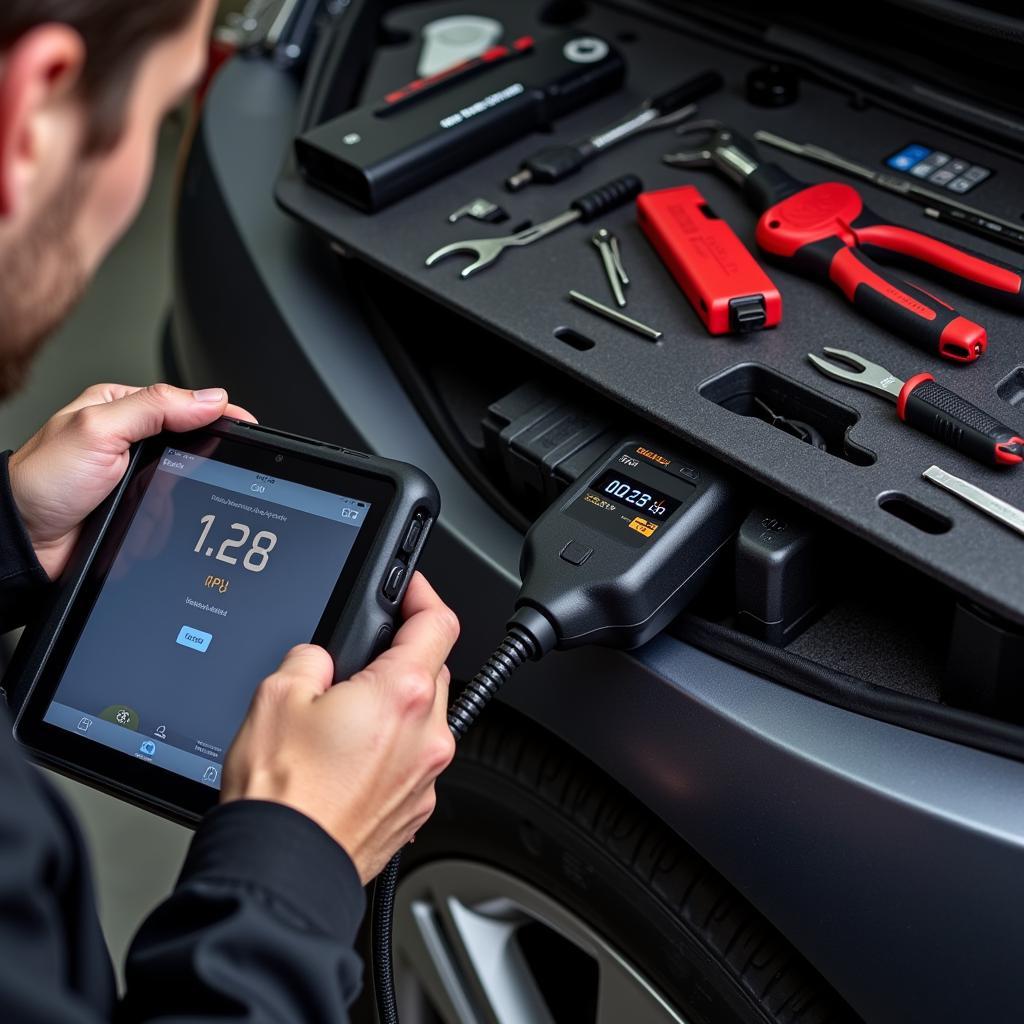 OBD-II Scanner in a Cool Car Tool Box