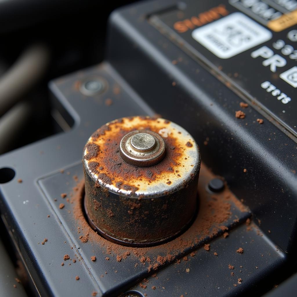 Corroded Car Battery Terminal