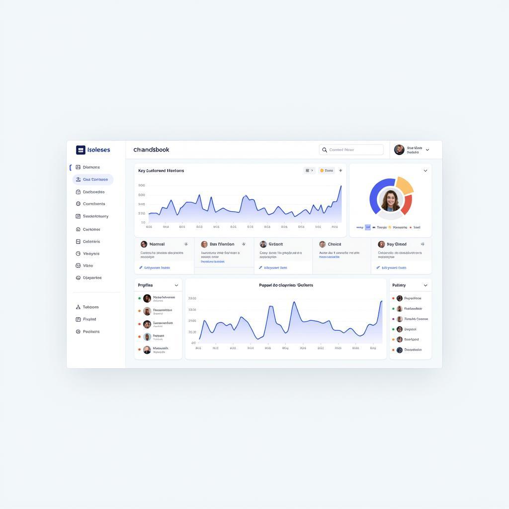 CRM System Dashboard with Customer Data